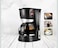 1.6L Electric Coffee Maker Machine 900W, Drip Coffee Brewer with Glass Carafe, One-Touch Operation, Large Capacity Filter Coffee Machine for Home & Office, Easy Clean, Black