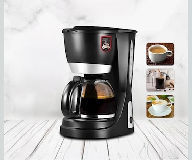 Electric Coffee Maker 1.6L 900W, Drip Coffee Machine with Glass Carafe, One-Touch Filter Coffee Brewer, Large Capacity Coffee Maker for Home, Office &amp; Kitchen