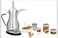 Electric Arabic Coffee Maker Set 1L, Stainless Steel Coffee Pot with Digital Display, Keep Warm, Includes Coffee Cups, Spoon &amp; Coffee Jar, Automatic Gahwa &amp; Turkish Coffee Maker