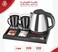 Hotel Welcome Tray Set with 1.5L Electric Kettle, Stainless Steel Tea &amp; Coffee Kettle, 2 Ceramic Cups, Organizer Base, Auto Shut-Off &amp; Boil-Dry Protection
