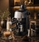 Manual Espresso Machine 1000W, 3.5 Bar Coffee Maker with Steam Milk Frother, Portafilter, Boiler Temperature Gauge, 2-4 Cup Espresso Coffee Machine for Home & Office, Black