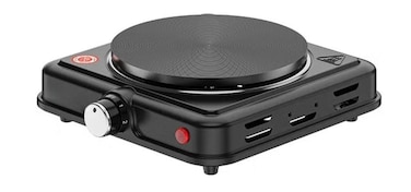 Orvix Single Burner Electric Hot Plate 1500W, Portable Countertop Stove with Adjustable Temperature Control, Compact Electric Burner for Home, Office, Dorm, RV & Camping