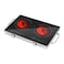 Orvix Double Burner Infrared Cooker – 2800W Dual Hot Plate Electric Cooktop Burner with LED Display, Ceramic Heating Surface, Knob & Touch Control, Portable Tabletop Stove