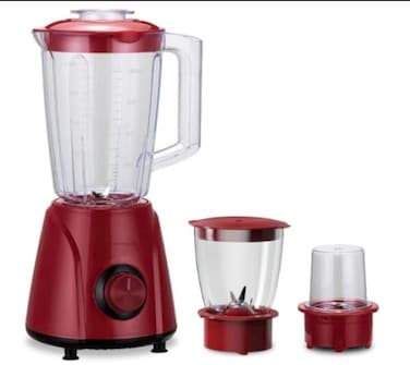 3 in 1 Blender & Mill 400W, 1.6L Blender with 600ml Chopper & Dry Grinder, Stainless Steel Blades, 2 Speed Control with Pulse, Multi-Function Food Processor for Smoothies, Spices & Coffee