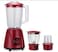 3 in 1 Blender & Mill 400W, 1.6L Blender with 600ml Chopper & Dry Grinder, Stainless Steel Blades, 2 Speed Control with Pulse, Multi-Function Food Processor for Smoothies, Spices & Coffee
