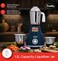 Mixer Grinder with 3 Stainless Steel Jars 750W, 3 Speed Control with Pulse, 1200ml Liquidizer, 900ml Dry Grinder & 350ml Chutney Jar,Kitchen Blender with Overload Protection  Made In India