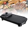 2 in 1 Electric BBQ Grill &amp; Hot Pot, Smokeless Non-Stick Korean BBQ Grill with Shabu Shabu Hot Pot, Electric Indoor Barbecue Grill with Adjustable Temperature, Family Party Cooking