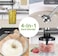 Hand Blender 5-Speed Adjustable with Turbo Function, Immersion Stick Blender Set with Whisk, 500ml Chopper & 700ml Measuring Cup for Smoothies, Soups, Baby Food & Purees