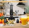 4 in 1 Hand Blender, Multifunction Immersion Stick Blender with Whisk, Chopper & Mixing Beaker, 5-Speed + Turbo Electric Blender Mixer for Smoothies, Soups, Baby Food & Purees