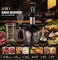 4 in 1 Hand Blender, Multifunction Immersion Stick Blender with Whisk, Chopper & Mixing Beaker, 5-Speed + Turbo Electric Blender Mixer for Smoothies, Soups, Baby Food & Purees