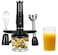 4 in 1 Hand Blender, Multifunction Immersion Stick Blender with Whisk, Chopper & Mixing Beaker, 5-Speed + Turbo Electric Blender Mixer for Smoothies, Soups, Baby Food & Purees