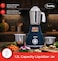 Heavy Duty 750W Mixer Grinder with 3 Stainless Steel Jars &ndash; 18,000 RPM Kitchen Blender, Liquidizer, Dry Grinder, Chutney Maker, 3 Speed Control with Pulse, Overload Protection