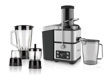 Professional 4 in 1 Heavy Duty Digital Juicer Machine   6 Speed Control Electric Juice Extractor with Self Cleaning Function   Stainless Steel Wide Mouth Juicer