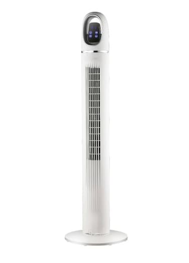 Slim Tower Fan 45 Inch   Powerful 50W Electric Cooling Fan with Digital LED Display & Remote Control   3 Speed Modes, Wide Angle Oscillation, Timer Function & Space Saving Design