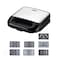 7 in 1 Electric Snack Maker Machine   Waffle Maker, Sandwich Maker, Grill &amp; Baking Machine with Non Stick Removable Plates   Multi Function Breakfast Maker for Toast, Cookies, Pancakes &amp; Snacks
