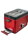 2 Slice Bread Toaster, White Stainless Steel Toaster with 6 Browning Levels, Wide Slots, Defrost, Reheat & Cancel Functions, Compact Kitchen Toaster for Bread, Toast & Bagels