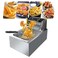 Electric Deep Fryer 6L Commercial Deep Fat Fryer with Frying Basket, Stainless Steel Countertop Fryer, Adjustable Temperature Control, Professional Oil Fryer for French Fries, Chicken, Fish &amp; Donuts
