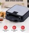 3 in 1 Sandwich Maker with Interchangeable Plates, Non-Stick Sandwich, Waffle & Grill Maker, Easy-to-Clean Removable Plates, Compact Snack Maker for Home Kitchen