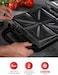 3 in 1 Multi Snack Maker, Sandwich Maker with Removable Waffle & Grill Plates, Non-Stick Electric Toaster, Easy Clean, Compact Breakfast Maker for Sandwiches, Waffles & Grilling