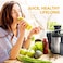 Silvonix Power Juicer Machine – Stainless Steel Juicer with Juice & Pulp Separation, Wide Mouth, Safety Lock, Easy Clean, for Celery, Carrot, Pomegranate, Citrus
