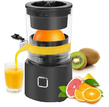 Portable Electric Citrus Juicer, One-Touch Automatic Juicer Machine with Cleaning Brush, Fresh Juice Extractor for Orange, Lemon, Lime & Grapefruit