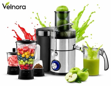 4 in 1 Powerful Juicer Blender Grinder Mixer – Electric Blender, Juicer, Chopper & Grinder with 1.5L Unbreakable Jar, Multiple Speed Control & Pulse Function for Smoothies, Juice & Food Processing