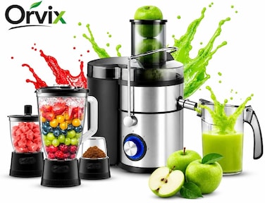 4 in 1 Electric Juicer Blender with 1.5L Unbreakable Jar – Powerful Mixer Grinder, Fruit Juicer & Chopper, Multi-Speed Control with Pulse Function for Kitchen Food Preparation