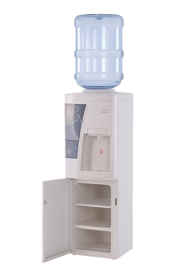 Top Loading Water Dispenser Hot &amp; Cold, Freestanding Water Cooler with Storage Cabinet, Energy Efficient Drinking Water Dispenser for Home, Office &amp; Kitchen