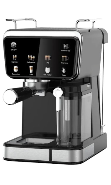 20 Bar High Pressure Espresso Machine with Digital Touch Display, 1350W Coffee Maker with Thermoblock Heating System, Detachable 1.5L Water Tank for Caf&eacute; Style Espresso, Latte &amp; Cappuccino