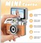 Thumb Size Mini Digital Camera, 1080P HD Pocket Camera with Flip LCD Screen, Built-In Flash, Keychain Strap, Rechargeable Camera for Travel, Study, Kids & Everyday Photography