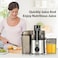 Velnora Multifunctional Centrifugal Juicer Machine with Wide Mouth Feed Chute, 2-Speed Electric Juicer for Fruits &amp; Vegetables, Stainless Steel Juice Extractor, Powerful Motor, Anti-Drip Spout, Easy to Clean
