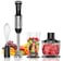 4 in 1 Hand Blender 1200W with 5 Speeds & Turbo Function, Stainless Steel Stick Blender, 500ml Food Chopper, Egg Whisk & 700ml Mixing Beaker for Soups, Smoothies & Baby Food