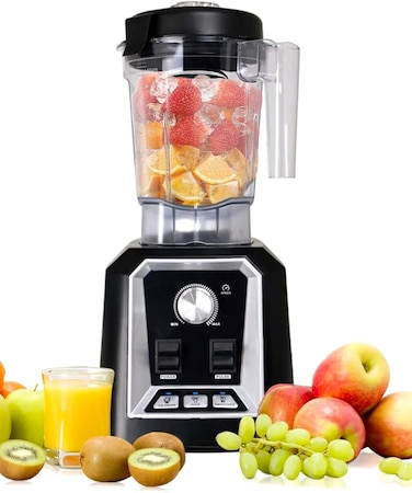 Professional Heavy Duty High-Speed Blender with 2L Unbreakable Jar, 6-Piece Stainless Steel Blades, 9 Variable Speeds, Wet &amp; Dry Grinder, Overload Protection for Smoothies, Juices &amp; More