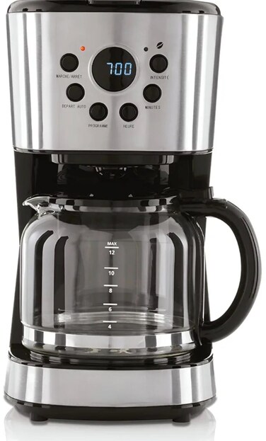 Drip Coffee maker Filter Coffee Machine with 1.5L Water Tank, Drip Coffee Maker with Anti-Drip Function, Removable Filter Basket, Automatic Shut-Off, Water Level Indicator, On/Off Indicator
