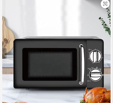 Mechanical Microwave Oven 20L 700W, Manual Control Microwave with 30-Minute Timer, 245mm Turntable Glass Tray, Defrost Function & Cooking End Signal