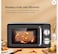 20L Microwave Oven 700W with Mechanical Knob Controls, 30-Min Cooking Timer, Time Defrost Function, 245mm Rotating Glass Turntable, Chrome Handle
