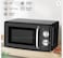 20L Microwave Oven 700W with Mechanical Knob Controls, 30-Min Cooking Timer, Time Defrost Function, 245mm Rotating Glass Turntable, Chrome Handle