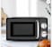 20L Microwave Oven 700W with Mechanical Knob Controls, 30-Min Cooking Timer, Time Defrost Function, 245mm Rotating Glass Turntable, Chrome Handle