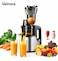 Heavy Duty Slow Juicer, Masticating & Centrifugal Cold Press Juicer, 130mm Extra Wide Feed Chute, High Juice Yield, Powerful Motor, Juice Extractor for Fruits & Vegetables, Easy to Clean