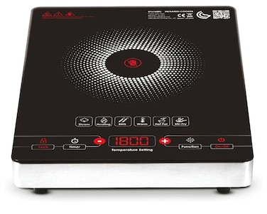 Single Infrared Hot Plate, Digital Display Electric Cooktop with 12 Power Levels, Timer Function, 6 Cooking Modes, Portable Countertop Burner for Hot Pot, BBQ, Stir Fry, Steam, Warm &amp; Heat