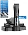 11 in 1 Rechargeable Grooming Kit for Men, Hair Clipper, T-Blade Trimmer, U-Blade Trimmer, Sideburn Trimmer, Nose Trimmer, Foil Shaver, LED Digital Display, 60-Min Runtime, 6 Guide Combs, Charging Base