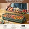 2 in 1 Electric BBQ Grill &amp; Barbecue Machine, Smokeless Indoor/Outdoor Grill with Non-Stick Plate, Double Heating Tube, Adjustable Grilling Net, Electric Tandoor BBQ Maker for BBQ, Frying