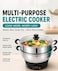 Multi Purpose Electric Cooker 3L, 2100W High-Power Electric Cooking Pot with Steamer Basket, Stainless Steel Inner Pot, Transparent Glass Lid, All-in-One Fry, Boil, Steam &amp; Cook for Home
