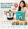 Electric Cooking Pot 3L, 2100W Multi-Function Electric Cooker with Stainless Steel Inner Pot, Steamer Basket &amp; Transparent Lid, Fry, Boil, Steam &amp; Cook