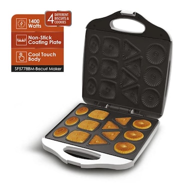Cookie Maker Machine 1400W &ndash; Electric Biscuit Press with Non-Stick Plate, Stable Temperature Control, Multi-Shape Cookie Maker for Home &amp; Party Baking
