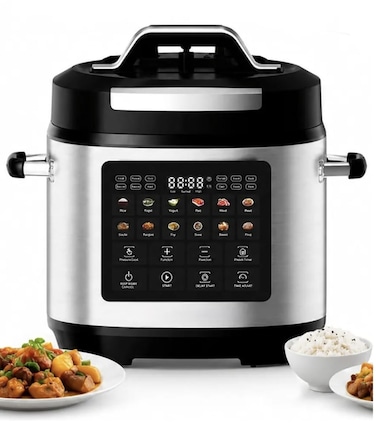 24 in 1 Electric Pressure Cooker 6L – Smart Multi Cooker with Touch Control, 3 Pressure Levels, 24-Hour Delay Timer, Maifan Stone Non-Stick Inner Pot & Safety Lid Lock