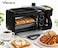 3 in 1 Breakfast Station 1500W &ndash; Breakfast Maker with 9L Toaster Oven, Non-Stick Griddle Pan &amp; Coffee Maker, Compact All-in-One Breakfast Machine for Home, Office, Dorm &amp; RV