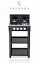 Velnora 4 Burner  Stove (3 Gas + 1 Electric Hot Plate)  – Portable Propane Camping Cooker with Wind Shield, Stainless Steel Outdoor Gas Hob, High Efficiency Cooktop with Support Legs