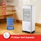 2 in 1 Portable Air Cooler with 17L Water Tank, 4 Ice Packs, 3-Speed Control, Wide-Angle Oscillation, High-Efficiency Evaporative Cooling &amp; Caster Wheels