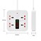 Power Strip Surge Protector with USB-C, Flat Plug Extension Cord, 4 Widely Spaced AC Outlets &amp; 5 USB Ports, Compact Travel Charging Station